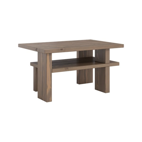 Brūns priedes masīvkoka žurnālgaldiņš 45x68 cm Japan – Karup Design