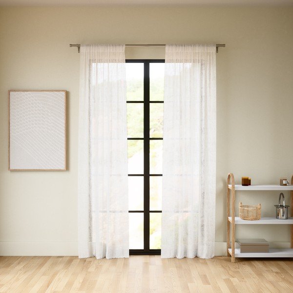 Balti aizkari (2 gab.) 132x213 cm Sheera – Umbra-image-3