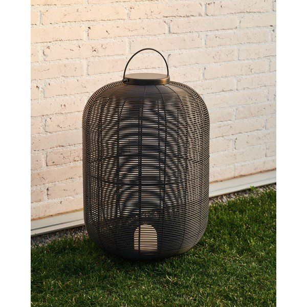 Melna LED galda lampa ar regulējamu spilgtumu (augstums 55 cm) Saranella – Kave Home-image-1