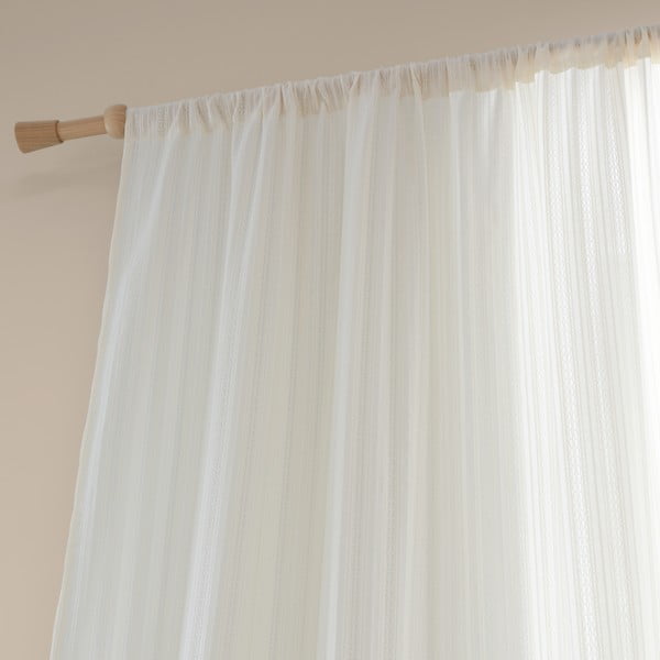 Balts kokvilnas dienas aizkars 140x122 cm Zofia Broderie Anglaise – Pineapple Elephant