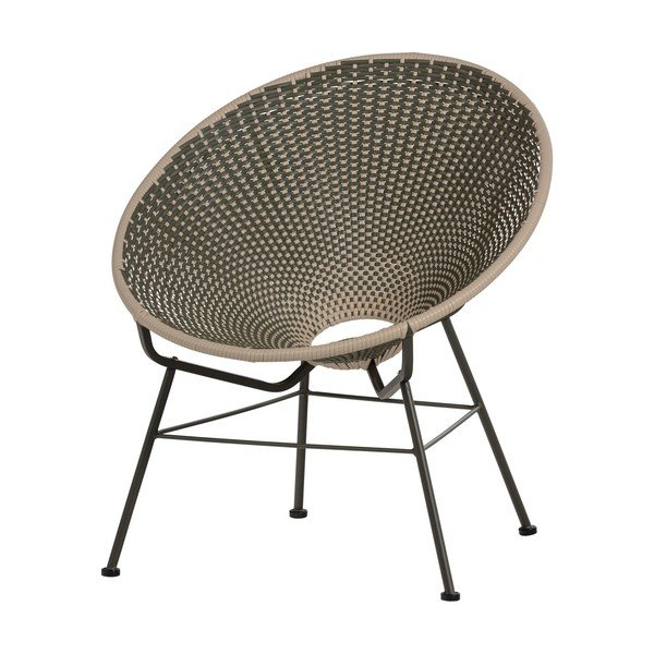 Zaļš mākslīgās rotangpalmas dārza atpūtas krēsls Kazoun – WOOOD