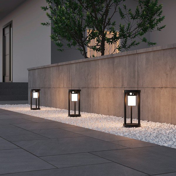 LED āra gaismeklis ar kustības sensoru (augstums 25 cm) Carmo – Trio-image-1