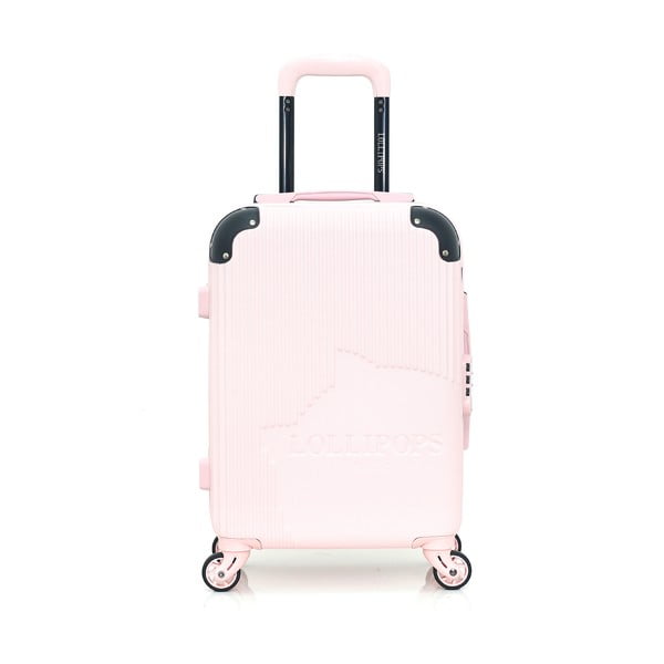 Gaiši rozā bagāžas soma uz 4 riteņiem Lollipops Libby, 31 l