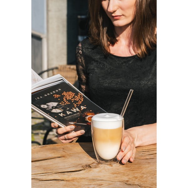 Stikla krūzes latte kafijai ar dubultsienu (6 gab.) 350 ml – Vialli Design-image-4