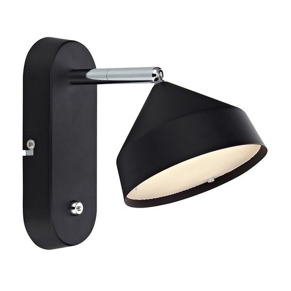 Melna sienas lampa Markslöjd Tratt