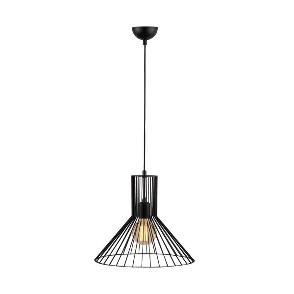 Melna piekaramā lampa ar metāla abažūru ø 38 cm Fellini – Opviq lights-image-2
