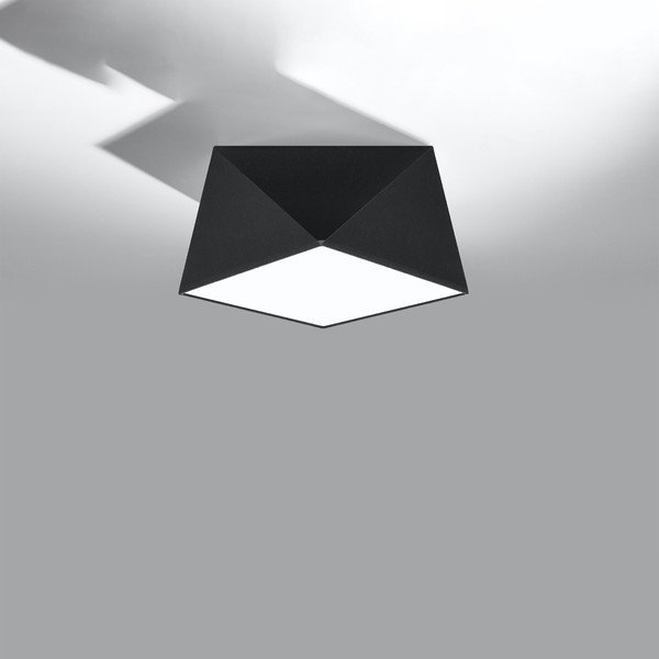 Melna griestu lampa 25x25 cm Koma – Sollux-image-2