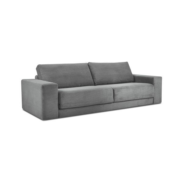 Pelēks velveta izvelkamais dīvāns Milo Casa Donatella-image-2