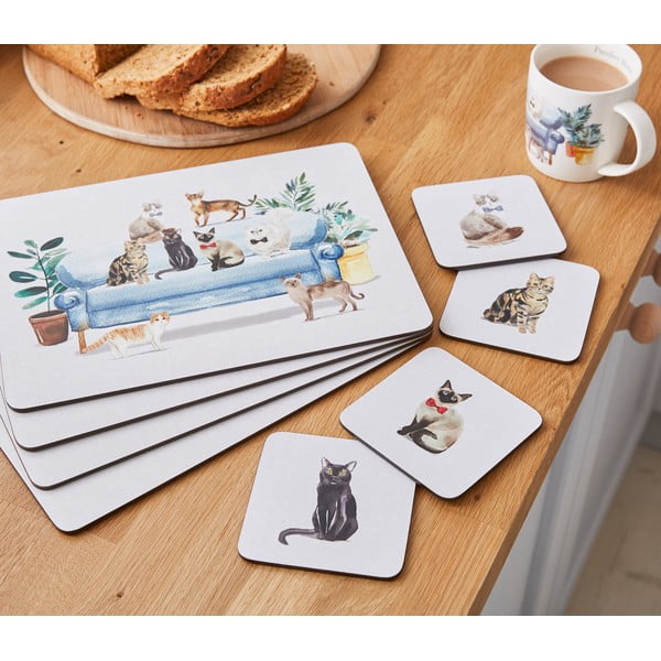 Korķa paliktņi (4 gab.) 21,5x29 cm Curious Cats – Cooksmart ®-image-1