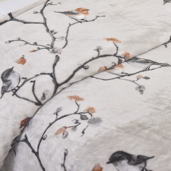 Pelēka vienguļamā mikroplīša gultas veļa 140x200 cm Ronja – My House-image-1