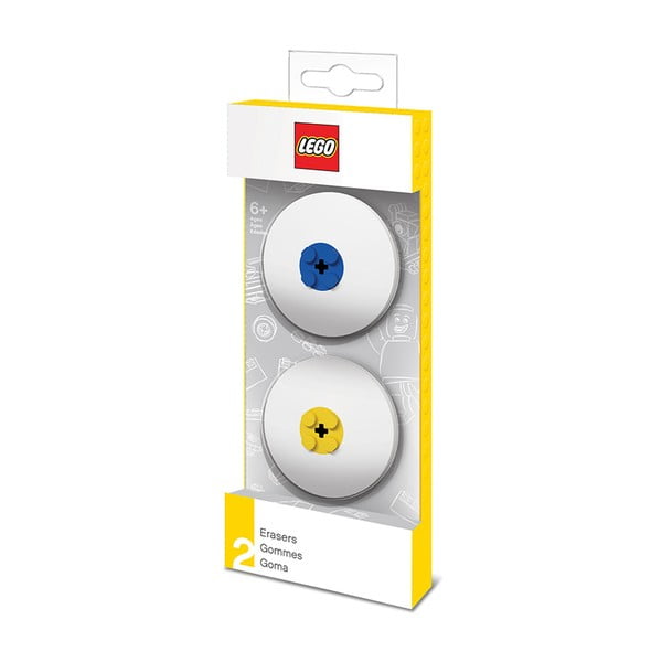 2 LEGO® zilā un dzeltenā dzēšgumiju komplekts