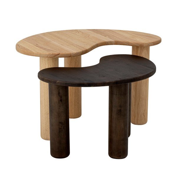 Dabīga toņa gumijkoka masīvkoka žurnālgaldiņš 44x65 cm Luppa – Bloomingville-image-4