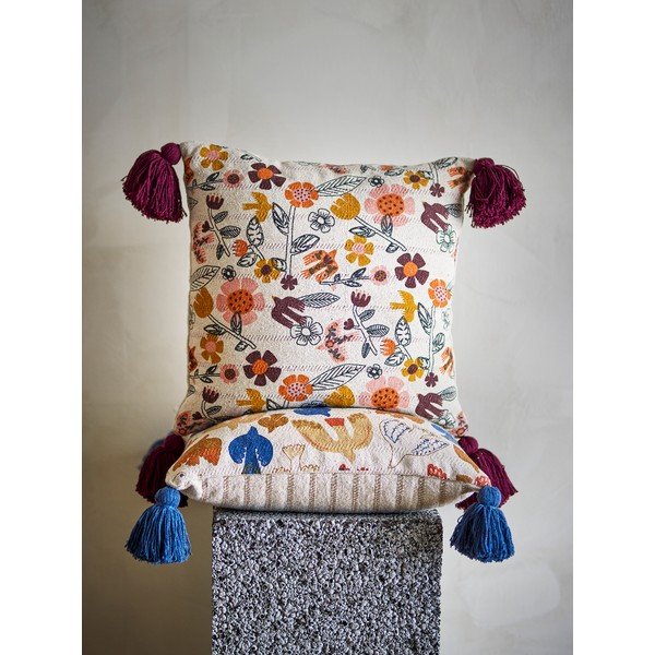 Dekoratīvais spilvens no kokvilnas maisījuma 45x45 cm Vivielle – Bloomingville-image-1