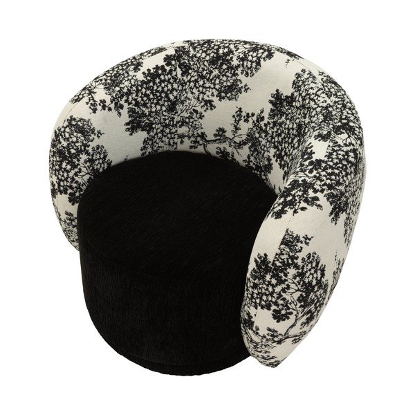 Melnbalts atpūtas krēsls Oriental Style – Mauro Ferretti-image-4