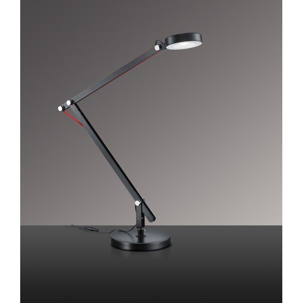 Melna LED galda lampa ar saliekamu konstrukciju (augstums 90 cm) Amsterdam – Trio-image-1