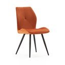 Oranži velveta pusdienu krēsli (2 gab.) Adaya – Marckeric