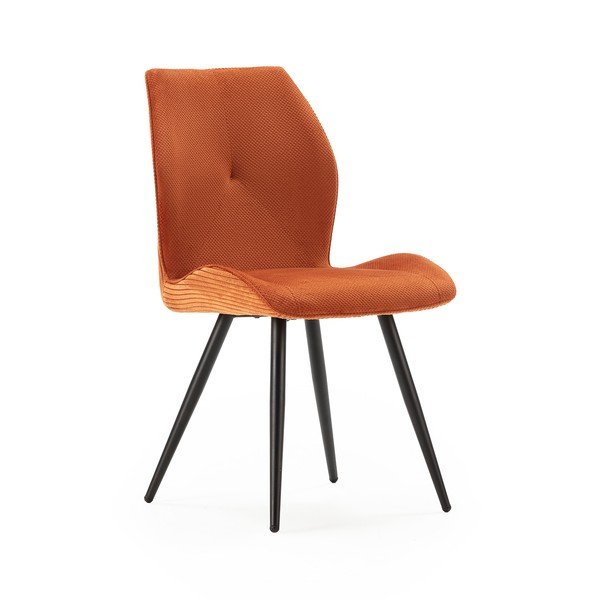 Oranži velveta pusdienu krēsli (2 gab.) Adaya – Marckeric