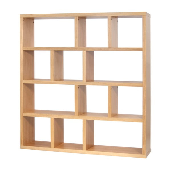 Brūns grāmatplaukts ar ozolkoka imitāciju 150x159 cm Berlin – TemaHome-image-2