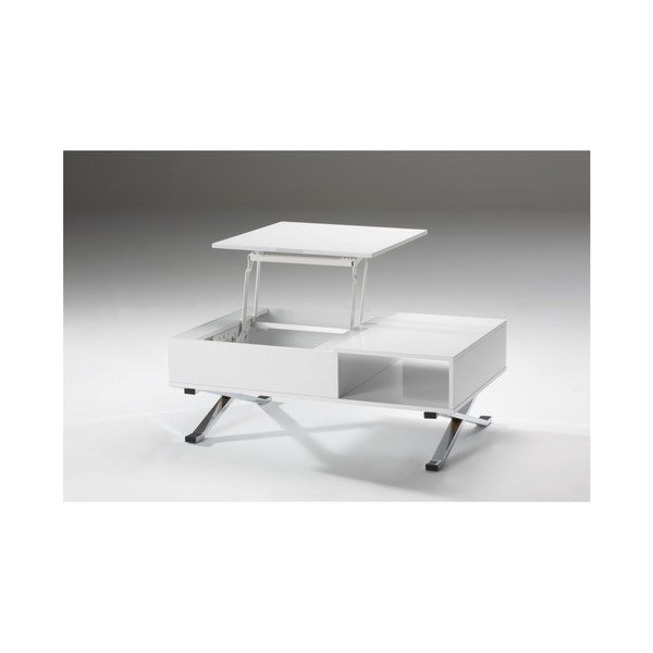 Balts kafijas galdiņš ar izvelkamu virsmu Marckeric Manila-image-2