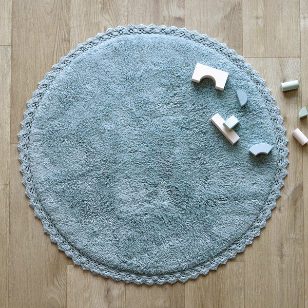 Zils ar rokām darināts paklājs Nattiot Perla, ø 110 cm-image-1