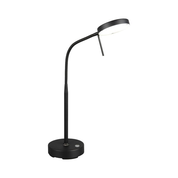 Melna LED galda lampa (augstums 45 cm) Moreno – Trio