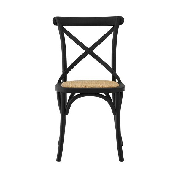 Melns ozola masīvkoka pusdienu krēsls Lyon – Premier Housewares-image-2