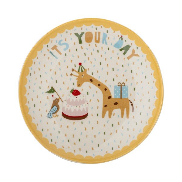 Dzeltens/krēmkrāsas akmensmasas bērnu šķīvis ø 16 cm Celebrate – Bloomingville Mini