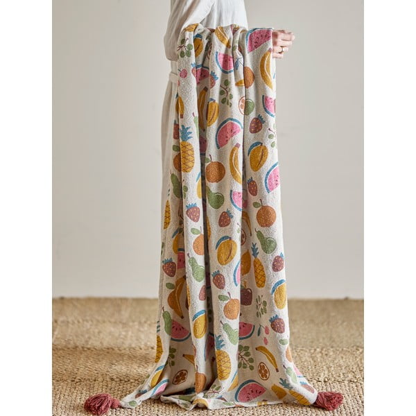 Bērnu sega no pārstrādātas kokvilnas 130x160 cm Fruitta – Bloomingville Mini-image-3