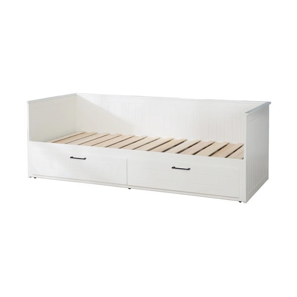 Balta izvelkama bērnu gulta ar veļas kasti 90/180x200 cm Sylt – Roba