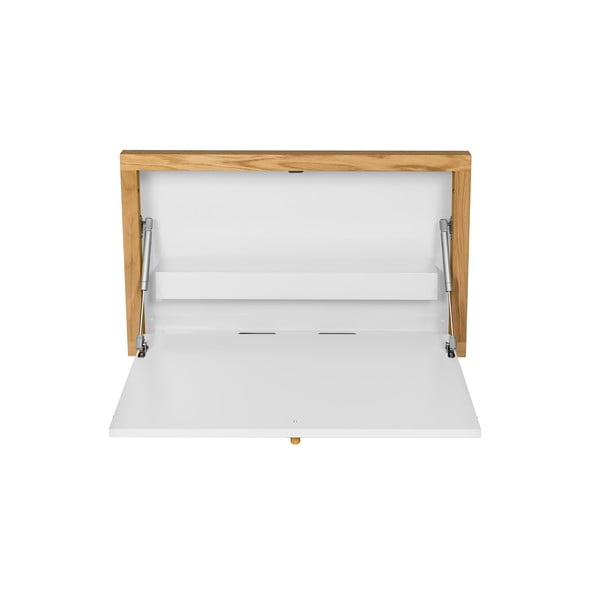 Balts pie sienas stiprināms nolokāms galds Woodman Brenta-image-2