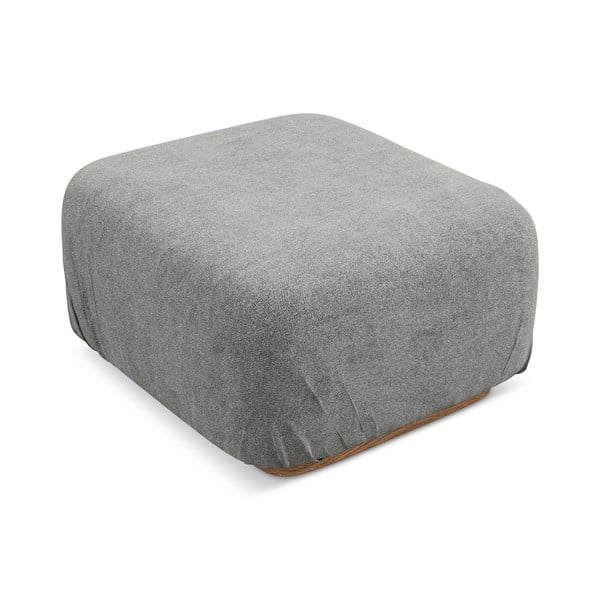 Pelēks modulārais kāju soliņš no buklē auduma Ailani – Makamii-image-2