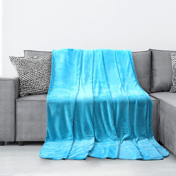 Turkīza mikrošķiedras sega AmeliaHome Tyler, 70 x 150 cm-image-1