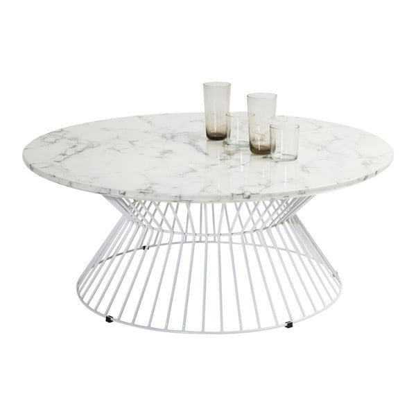 Balts Kare Design Cintura sānu galds, ⌀ 90 cm