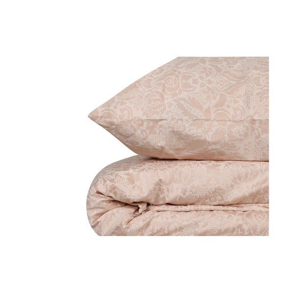 Krēmkrāsas kokvilnas satīna vienvietīga gultasveļa Cream, 140 x 200 cm-image-2