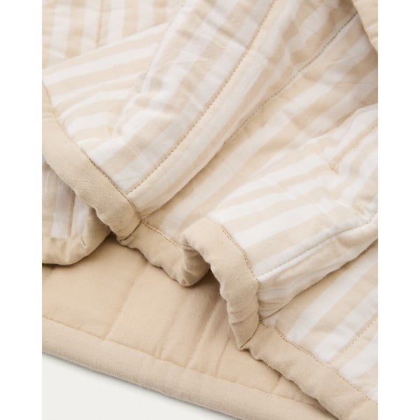 Bēšs stepēts gultas pārklājs no organiskās kokvilnas  180x240 cm Sini – Kave Home-image-1