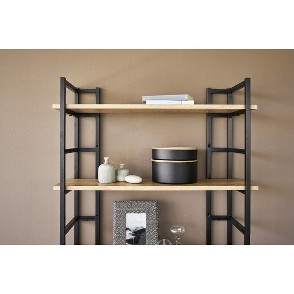 Melna metāla uzglabāšanas kaste ar vāku ø 22x11 cm Rin – YAMAZAKI-image-1