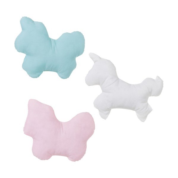 3 krāsainu spilvenu komplekts vienradža formā Unimasa, 34 x 30 cm-image-1