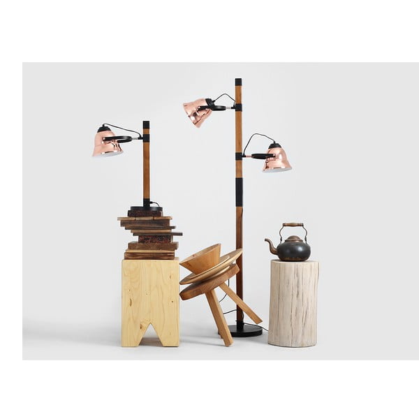 Vara krāsas/dabīga toņa galda lampa ar metāla abažūru (augstums 60 cm) Sherlock – CustomForm