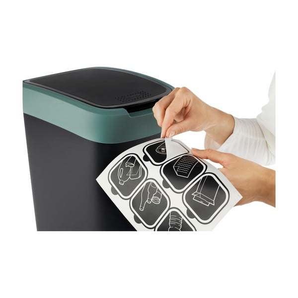 Pārstrādātas plastmasas atkritumu tvertne 50 L Twist – Rotho-image-2