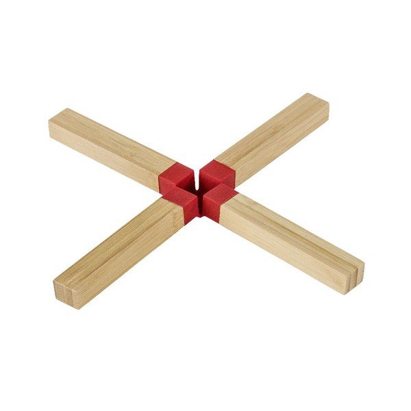 Sarkanais bambusa podu paklājs Wenko Cross