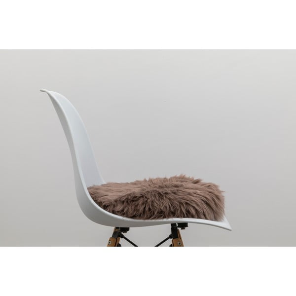 Brūns aitādas krēsla sēdekļa paliktnis Native Natural Square, 40 x 40 cm-image-2