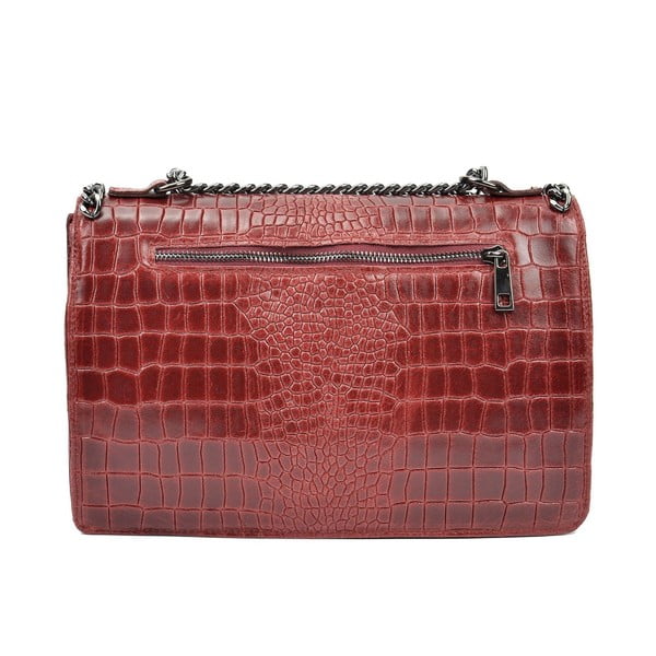 Sarkana ādas somiņa Carla Ferreri Chain-image-1