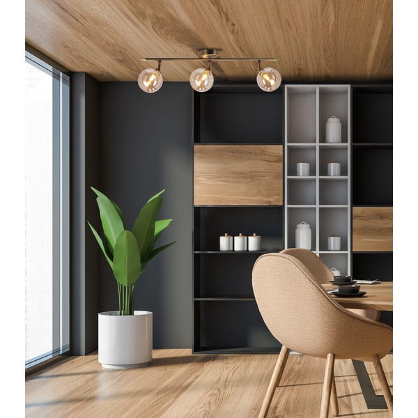 Bronzas krāsas griestu lampa ar stikla abažūru ø 10 cm Rodia – Candellux Lighting-image-1