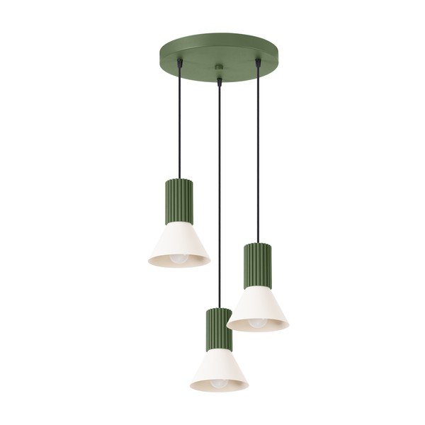 Zaļa metāla piekaramā lampa ø 30 cm Niru – Sollux
