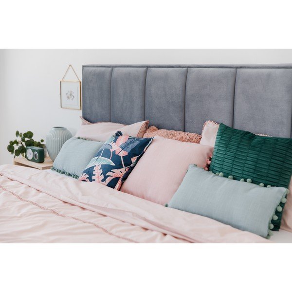 Pelēka divguļamā gulta ar režģi un uzglabāšanas vietu ProSpánek Wega, 180 x 200 cm-image-1