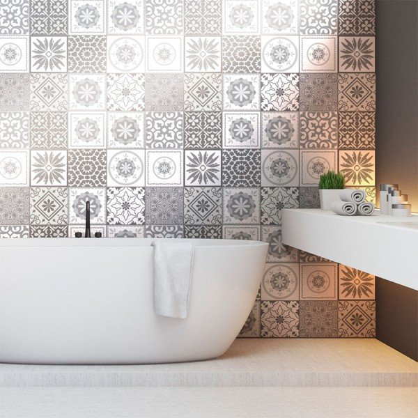 12 sienas uzlīmju komplekts Ambiance Cement Tiles Shades of Gray Cordoba, 10 x 10 cm-image-3