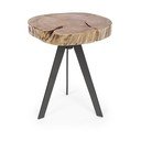 Melns/dabīga toņa žurnālgaldiņš ar akācijas koka galda virsmu ø 35 cm Aron – Bizzotto