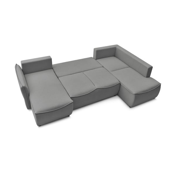 Gaiši pelēks salokāms stūra dīvāns (ar labo stūri) Leon – Bobochic Paris-image-4