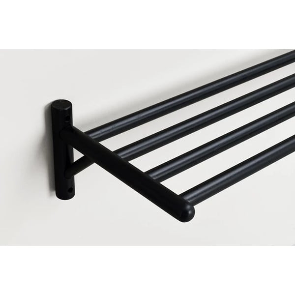 Melns piekaramais apavu plaukts no ozolkoka Milford – Rowico-image-1