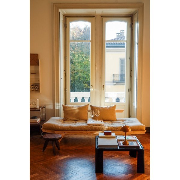 Izvelkamais dīvāns Karup Design Bebop Natural Clear/Bordeaux-image-1